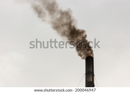 industrial smoke from chimney