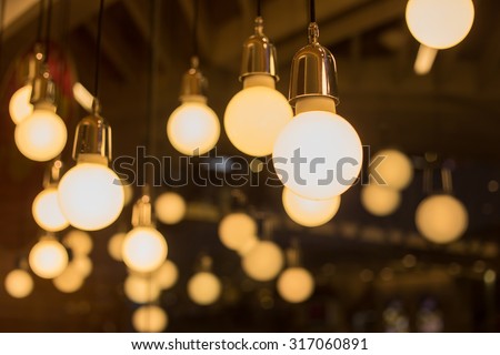vintage lamp, bulb decorative in home