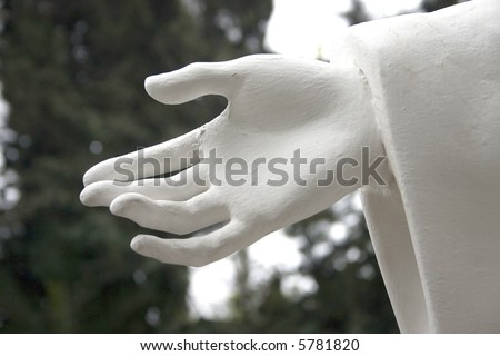 Sculpture White Hand