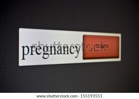Internet search bar with phrase pregnancy