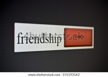 Internet search bar with phrase friendship
