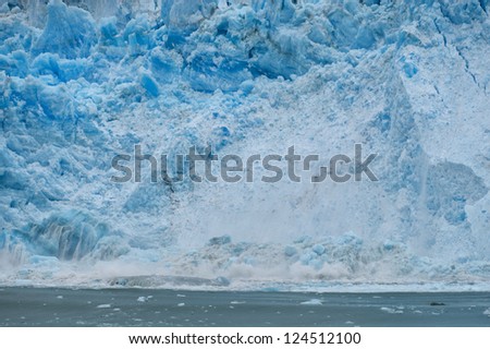 The Hubbard Glacier while melting, Alaska