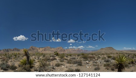 Arizona Far west view with deep blue sky