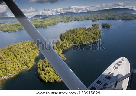 Alaska Prince of Wales island aerial view from float plane