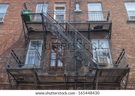 American building Fire ladder staircase