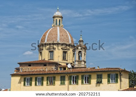 Florence church dome and home view