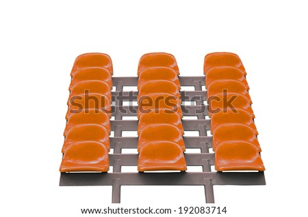 orange colors Seating for people waiting for service