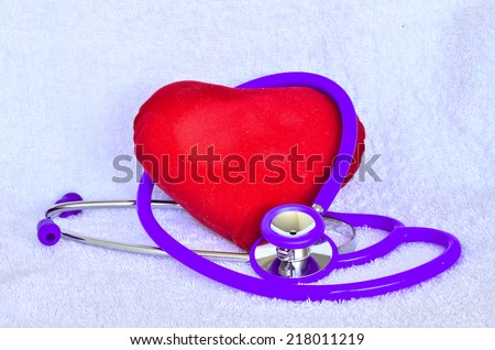 Medical stethoscope and heart