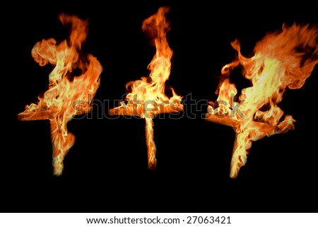 burning crosses