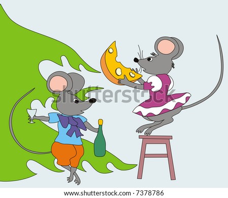 illustration to subjects of the year of the rat