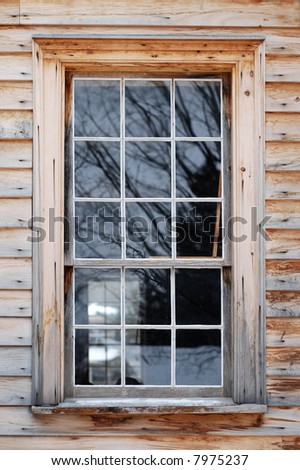 Pine frame window