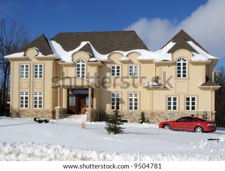 Luxury house in a winter setting