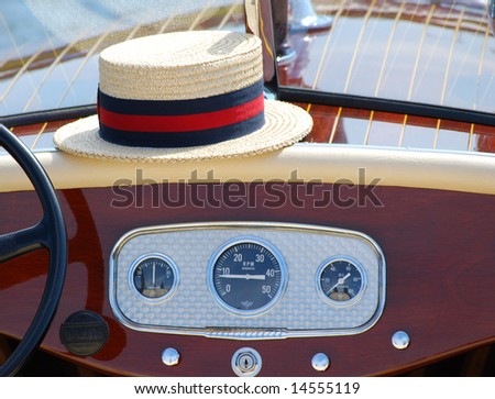 Straw Hat and Boat Instrument Panel