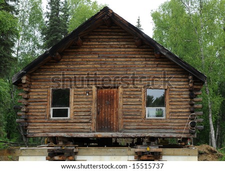 Old log home moved to a new location