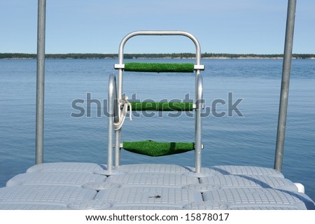 High-tech dock with ladder