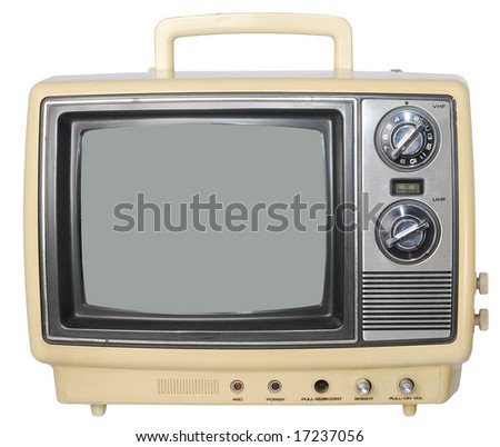 Yellow Vintage TV set