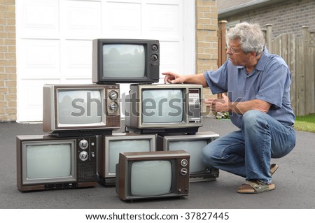 Collector of old TV sets