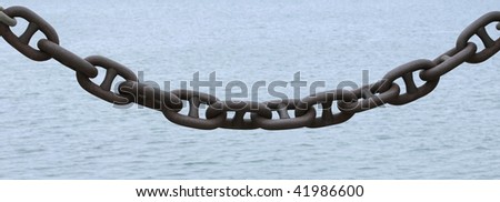 Heavy metal chain and pier
