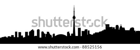 Toronto skyline in B&W