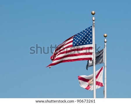 American and Florida Flags