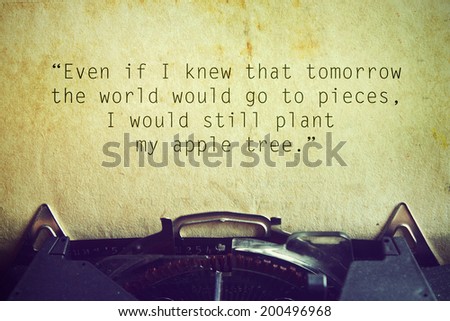 Life quote. Inspirational quote on vintage paper background. Motivational background.