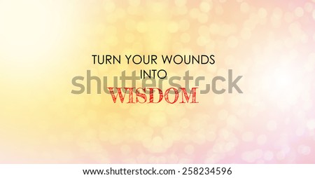 Inspirational Motivational Life Quote on Abstract Light Background Design.