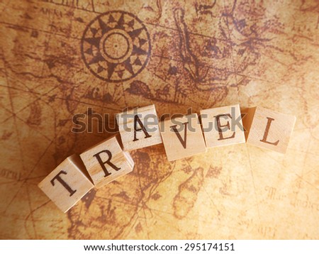 Travel: Inspiration Motivational Life Quotes on an Old Map
