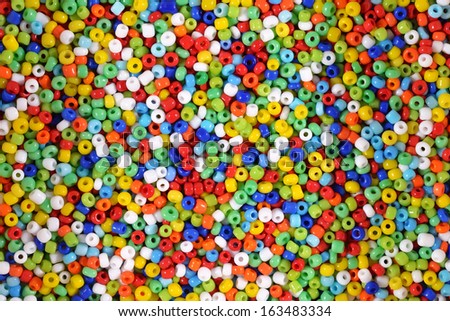 Colorful seed beads texture