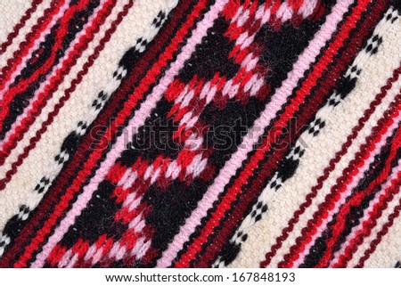 Hand woven patterned fabric for background