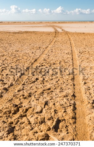 Track on Ras Mohammed national park, Sinai, Egypt