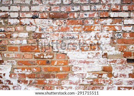 Background of red brick wall pattern texture. Great for graffiti inscriptions
