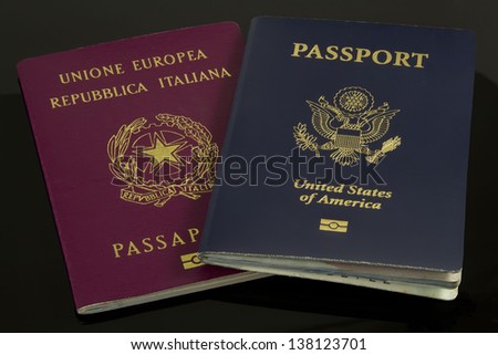 Italian and American Passport