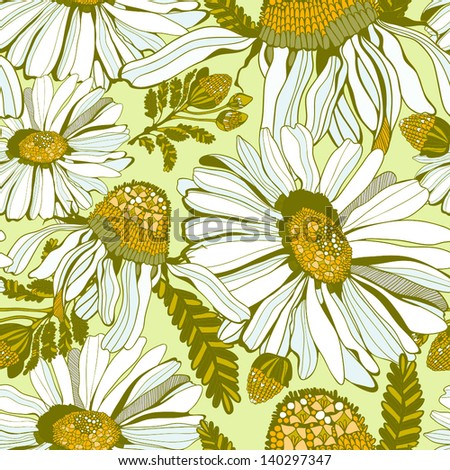 Seamless texture with summer flowers/yellow. Seamless pattern can be used for wallpaper, pattern fills, web page background,surface textures. Gorgeous seamless floral background.