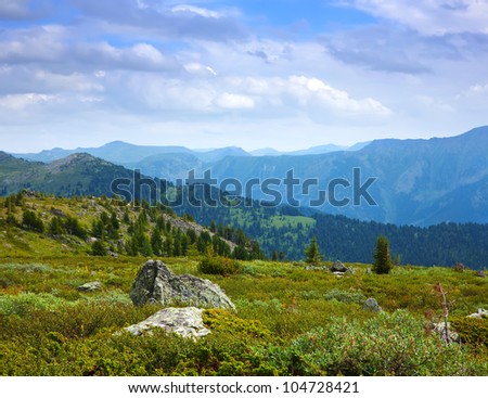 Simple  mountains landscape. Altai, Siberia