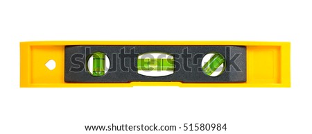 Spirit level.  Isolated over white background  with clipping path