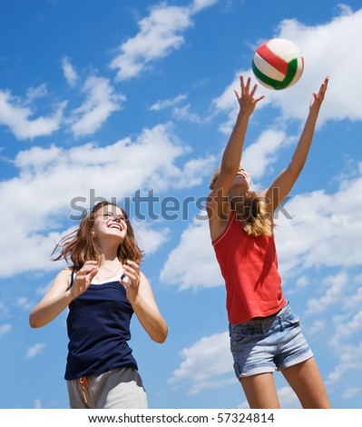 girls playing volleyball girl playing volleyball clipart. girls playing volleyball