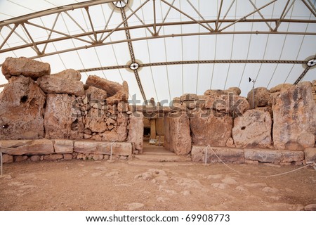 Mnajdra neolithic temples. Malta (Maltese islands). Built in 3600-2500 B.C.