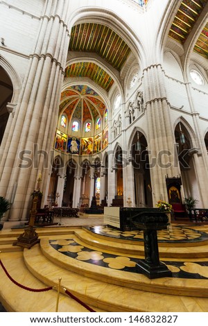 Santa Maria la Real de La Almudena is  cathedral - main church of Spain