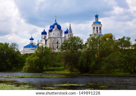 Summer view of nunnery. Bogolyubovo, Vladimir region, Golden Ring of Russia