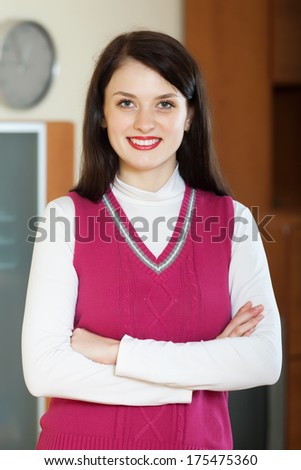 woman in home or office interior