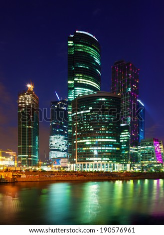 MOSCOW, RUSSIA - JULY 4: Moscow International Business Center (Moscow IBC) in July 4, 2012 in Moscow, Russia.  First conceived the project in 1992. Total cost of project is estimated at $12 billion