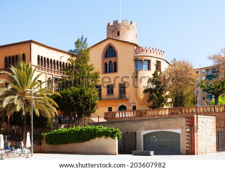BARCELONA, SPAIN - APRIL 13, 2014: Balldovina Tower Museum   is  local  museum,  aim of which is to protect and study and disseminate  cultural  and natural heritage