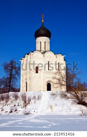 Church of the Intercession on the River Nerl. Inscribed in the Wold Heritage List of UNESCO