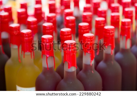 wine bottles at the wine shop