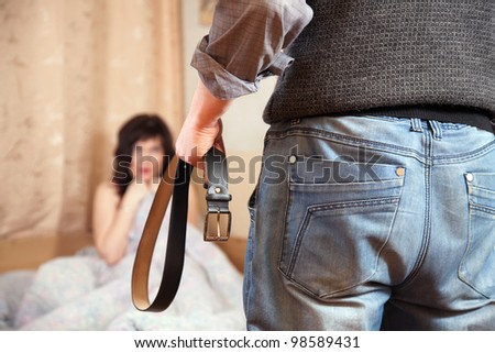 Married couple having quarrel about adultery