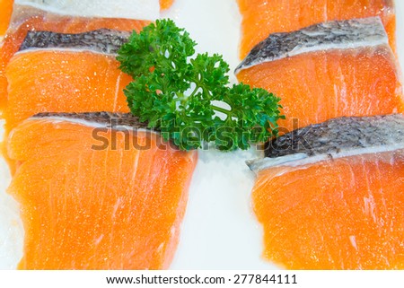 salmon fillet ready to cook