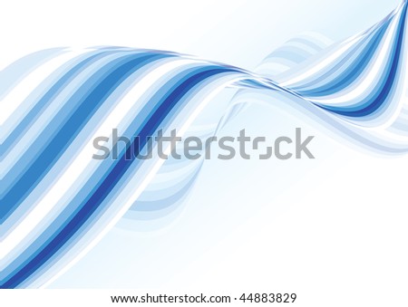Abstract background with blue wave. Rasterized vector