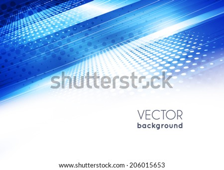 Abstract blue background with lighting effect. Vector