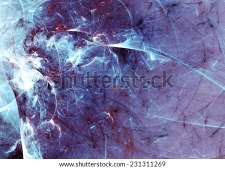 Abstract blue dynamic background with lighting effect. Fantasy artistic icy texture for creativity design. Fine decoration for desktop, poster, cover of your booklet, flyer. Fractal art