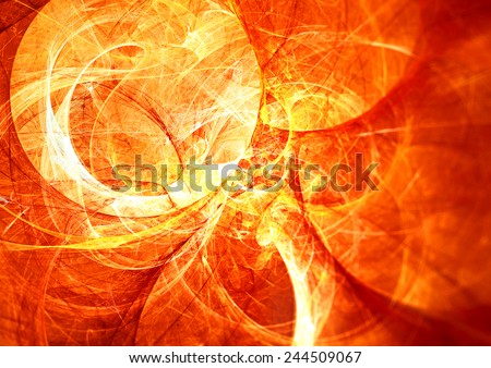 Solar energy. Abstract glowing futuristic blurred background with lighting effect for creative design. Shiny bright color image for wallpaper desktop, poster, cover booklet, flyer. Fractal art